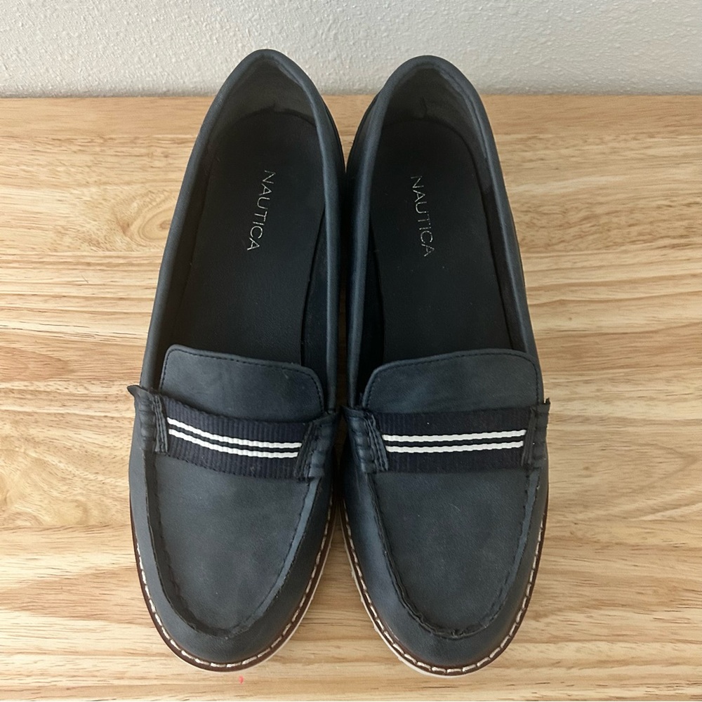 Nautica Navy and White Loafers - Picture 3 of 15